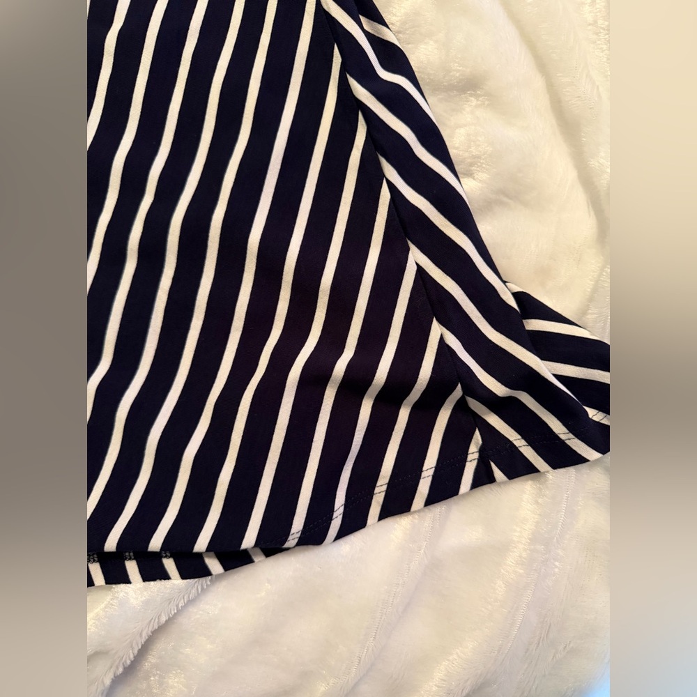 The Loft Navy Striped Sleeveless Dress - Picture 8 of 10